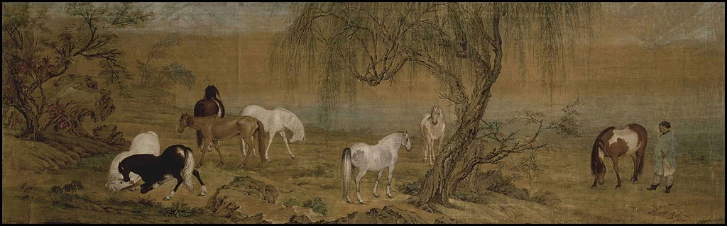 Allevamento di cavalli in campagna - Museo del Palazzo di Pechino